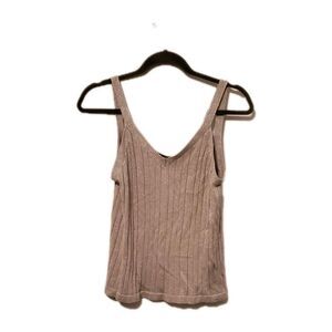 Y2K WASERMAN Silk Lg Blend Beige Glitter Tank Going Out Top V Neck Shirt Sparkle